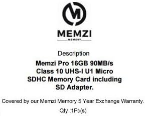 Pamäťová karta MEMZI PRO 16GB Class 10 90 MB/s Micro SDHC s adaptérom SD pre satelitnú navigáciu série Garmin