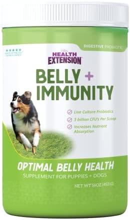 Rozšírenie zdravia tráviace probiotikum pre psov, pre všetky životné štádiá psy a šteňatá, probiotický doplnok pre vaše psy žalúdok, brucho+Podpora imunitného systému, 6 miliárd Cfu na odmerku