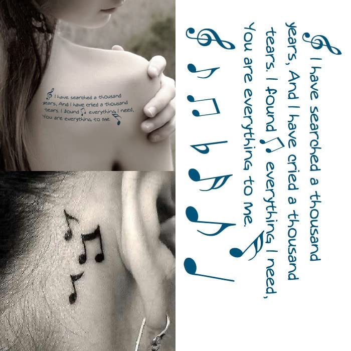 5 Listov Vodotesné Dočasné Tetovanie Samolepky Krk Sexy Poznámka List Tetovanie Malá Veľkosť Tatto Flash Tetovanie