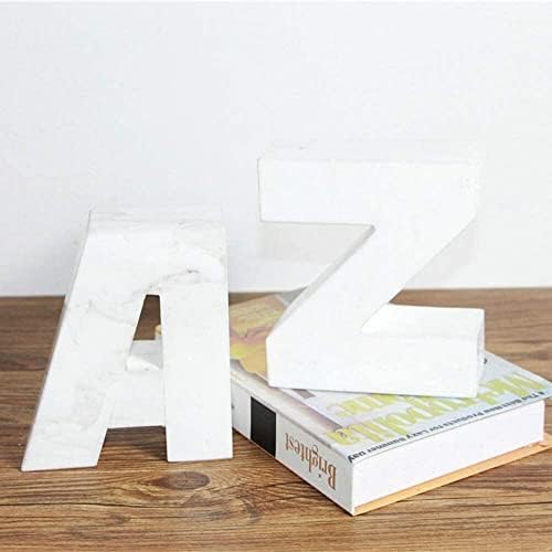 Socha domáce ozdoby moderný jednoduchý biely mramor abeceda zarážka časopis polica domov obývacia izba TV skrinka