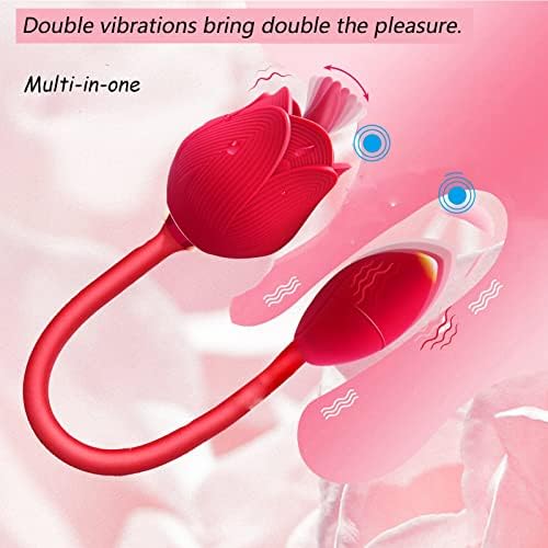 Rose Sex Toy vibrátor pre ženy, 9 jazyk Lízanie & amp; 9 Vibračné vajcia režimy Sex stimulátor, skúmanie potešenie