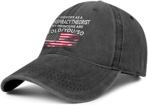Identifikujem sa ako konšpiračný teoretik zámená sú vám povedané, takže klobúk Nastaviteľná Baseballová čiapka
