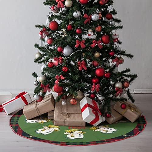 Vianočná kockovaná sukňa na vianočný stromček Santa Claus 30 x30 podložka pod stromček zimné vianočné ozdoby