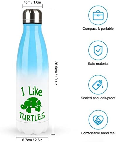 Páči sa mi Turtles 17oz športová fľaša na vodu z nehrdzavejúcej ocele Vákuovo izolovaná Cola opakovane použiteľná