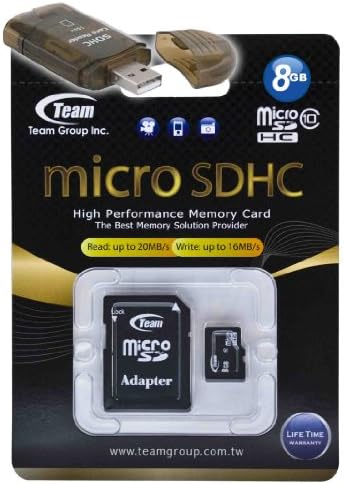 8GB Trieda 10 MicroSDHC tím vysokorýchlostné 20mb / Sec Pamäťová karta. Blazing rýchla karta pre LG KM500 KM570