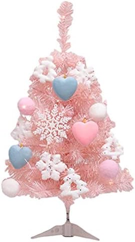 VALICLUD 1 Set 60cm domáci vianočný stromček dekor Set ružový strom Ornament bez batérie