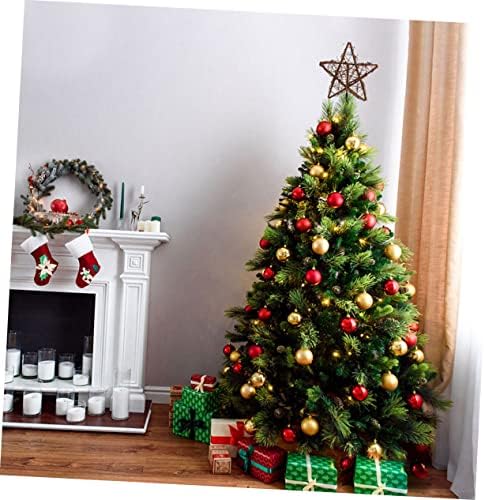 Yardwe 2ks vianočný strom top dekorácie Betlehem ozdoby Ratan dekor Betlehem dekor unikátny strom Toppers reťazec