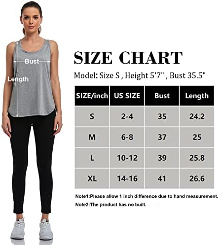 Heyitsmee Workout Tielka Bez rukávov Mesh Racerback Voľné fit košele pre ženy Yoga Tank Gym Shirs Athletic Activewear