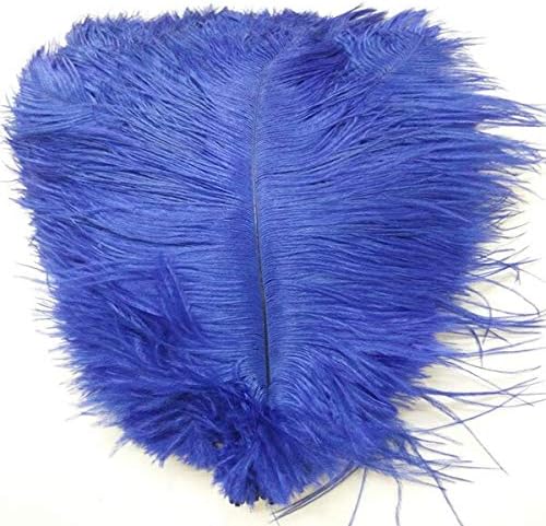 100 ks krásne 10-12 palcov modré svadobné perie pštrosie perie