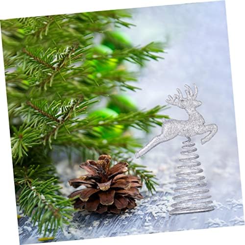 NOLITOY 1ks korunka stromov a vianočné dekorácie kovová koruna Praktická zimná Párty Elk Glitter Deer dekorácie