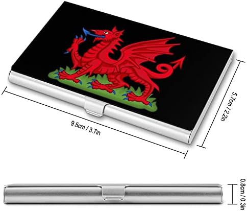 Welsh Dragon Flag Design Business ID Card Holder Case profesionálny organizér kovové tenké vrecko