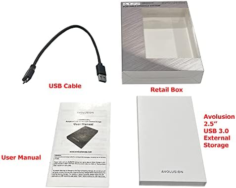 Avolusion HD250U3-WH 500GB USB 3.0 Prenosný externý herný pevný disk-biely-záruka 2 roky