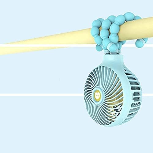 Prenosný ručný Ventilátor UXZDX Navíjateľný ručný ventilátor s nabíjateľným 3-stupňovým malým stlmením ventilátora