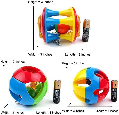 Hypeety papagáj farebné loptové hračky so zvonovou klietkou visiacou Žuvacou šnúrkou pre papagája Conure korela